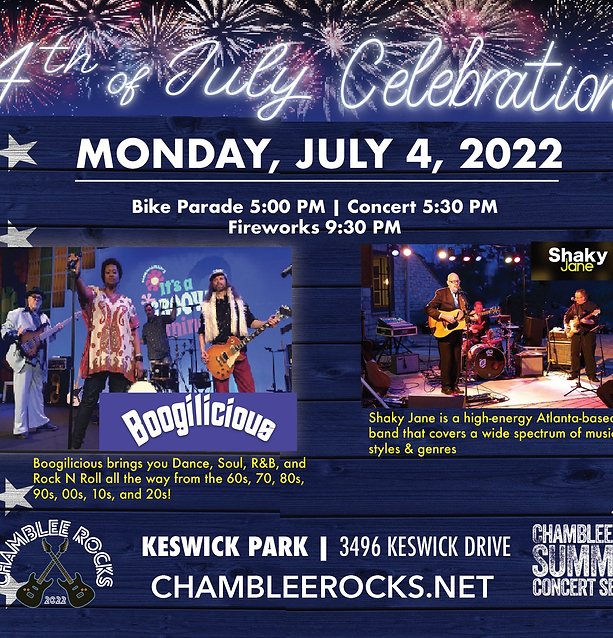 Chamblee 4th of July event flyer