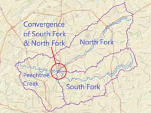 Map of North South Fork